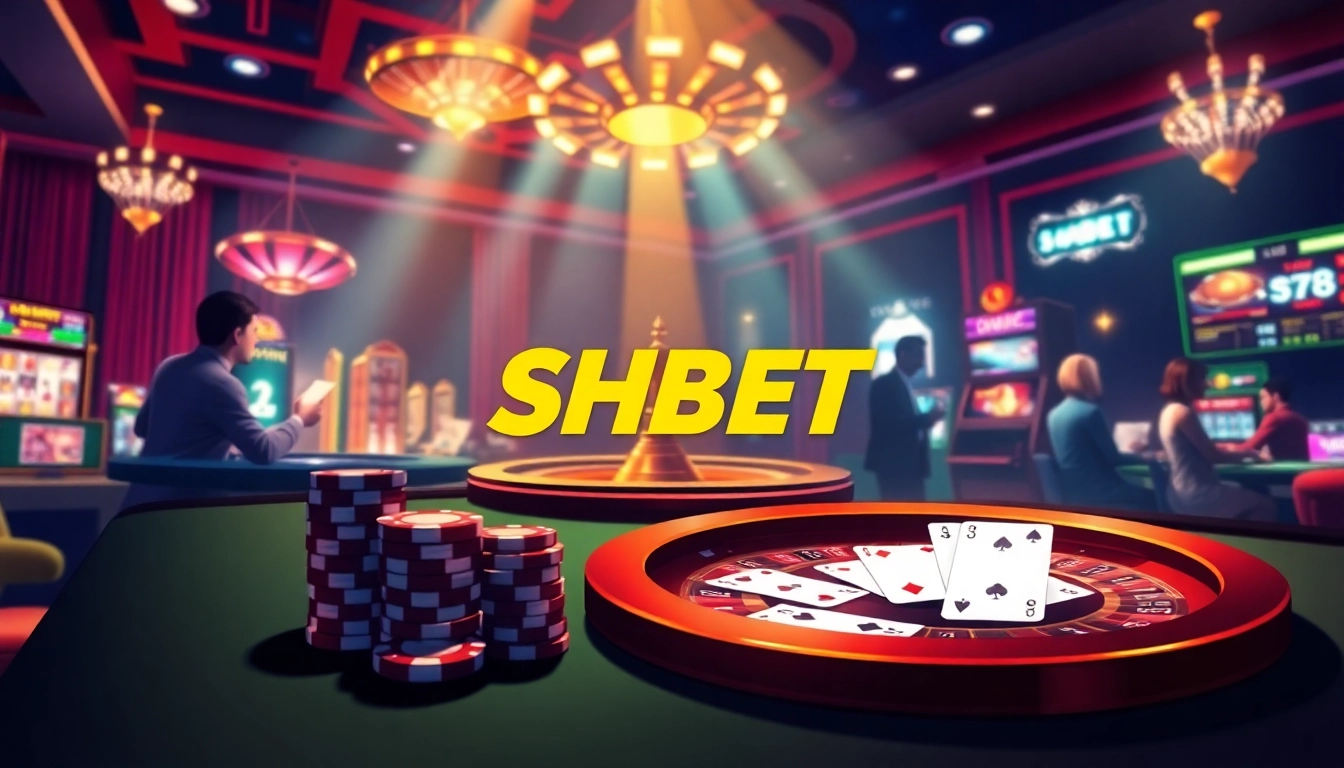 Engage in thrilling casino action with SHBET, showcasing exciting games and elegant design.