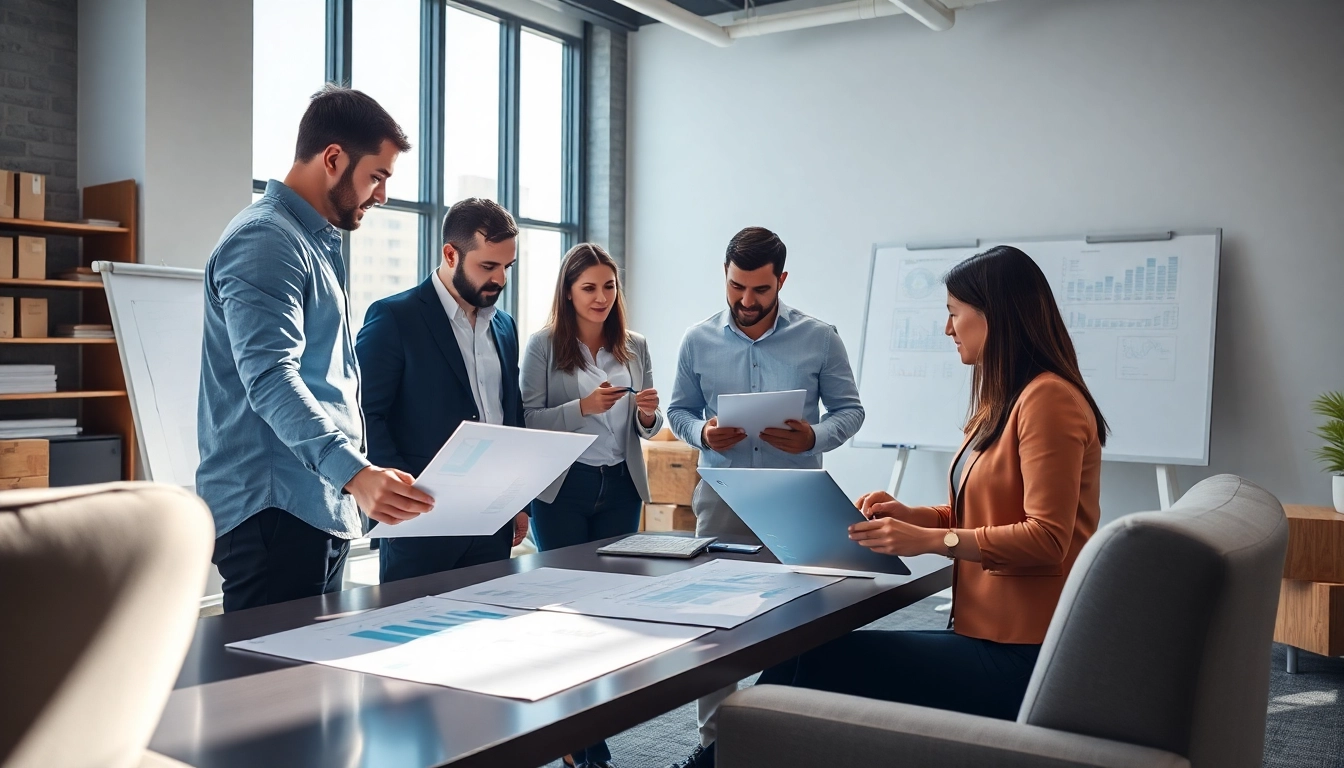 Visualize supply chain planning solutions through a collaborative team effort in a vibrant office setting.