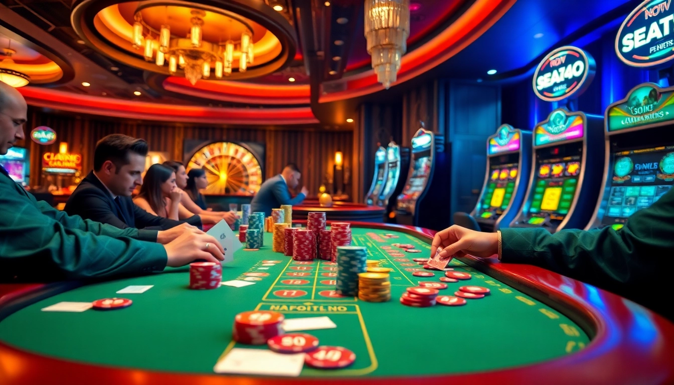 Exciting blackjack gameplay at https://debet2.app/, showcasing colorful chips and vibrant casino atmosphere.