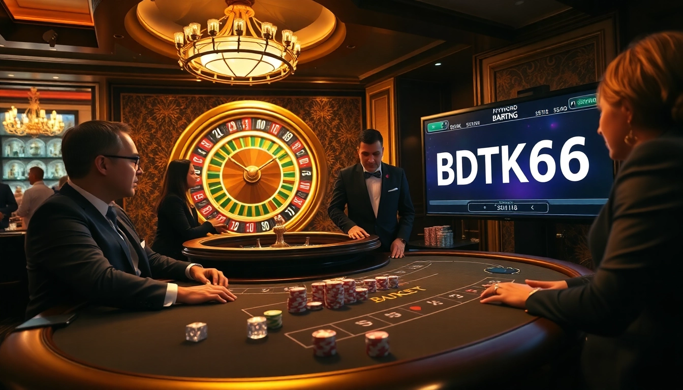 Experience the thrill of winning at BDTK66 with luxurious casino tables and exciting gaming action.