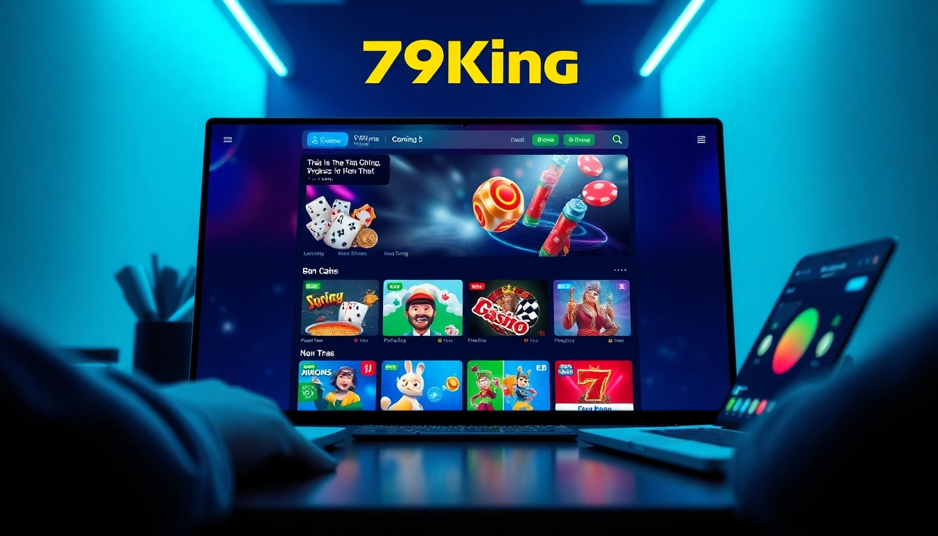 Exciting user interface of 79king showcasing Bắn Cá and Casino games.