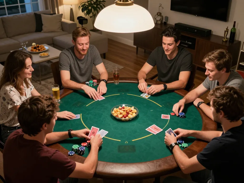 Engaging poker game night at home with friends using SC88 platform for an enhanced experience.