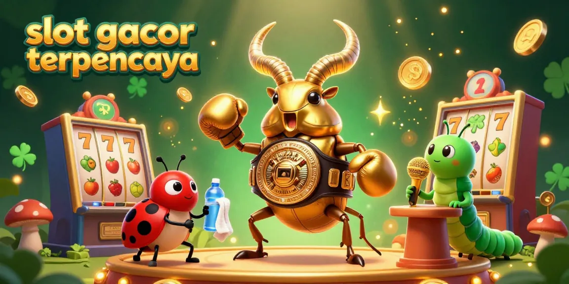 Engage with slot gacor terpercaya at a vibrant 3D casino featuring lively characters and dynamic slot machines.