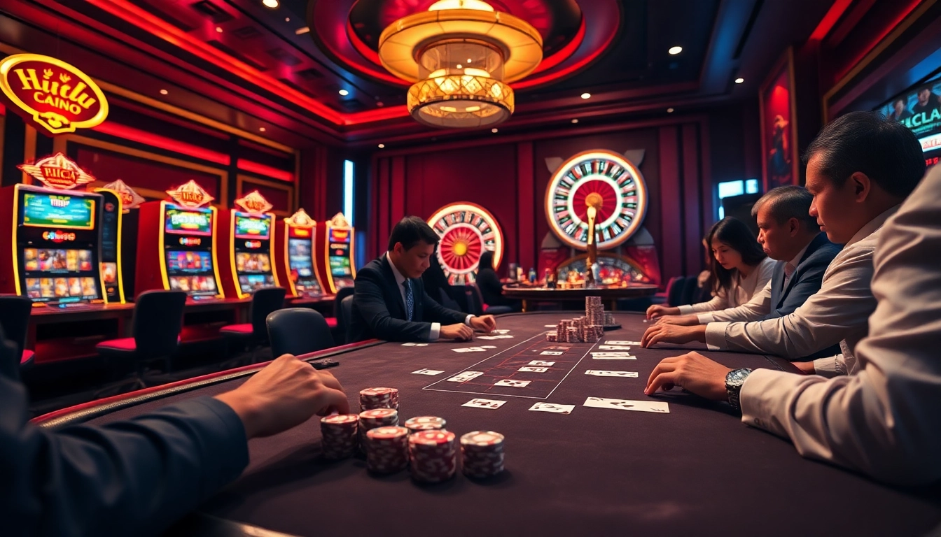 Experience the thrill of gaming at Nhà cái HITCLUB with vibrant tables and engaging gameplay.