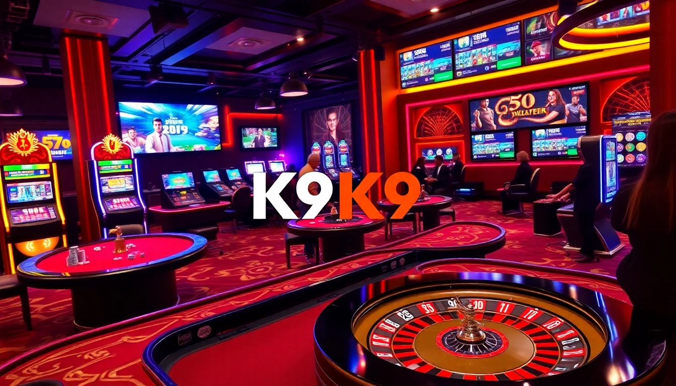 K9K9 offers an exciting casino environment with vibrant games and luxurious gaming tables.