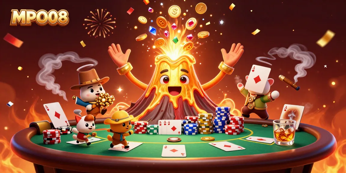 Experience the dynamic gameplay of MPO08 with vibrant characters and rich casino elements.