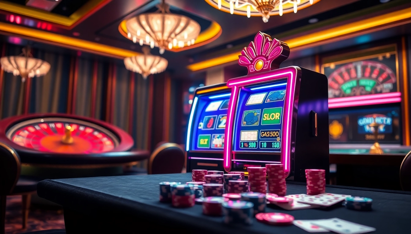 Experience the excitement at Slot Gacor with vibrant slot machines and engaging casino ambiance.