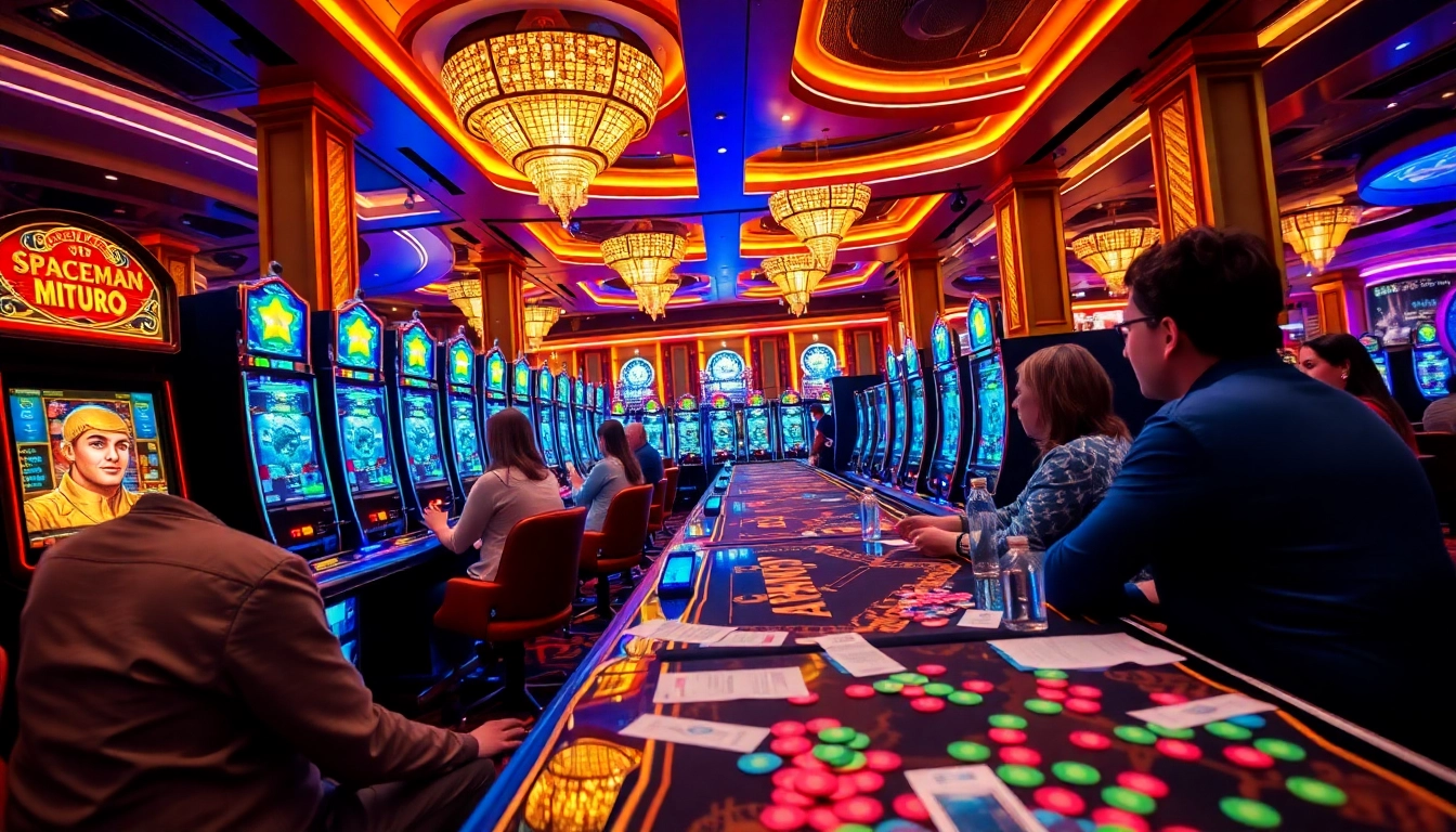 Experience the thrill of RAJAGACOR's Spaceman slot game with vibrant casino visuals.