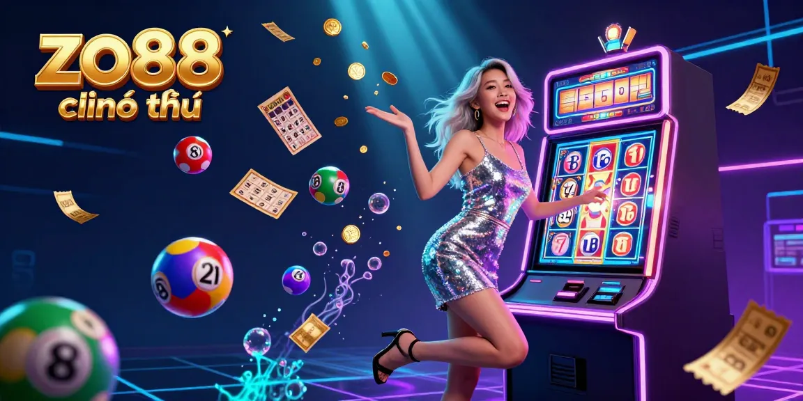 Celebrate wins in zo88 chính thức with vibrant casino action, golden coins, and lottery excitement.