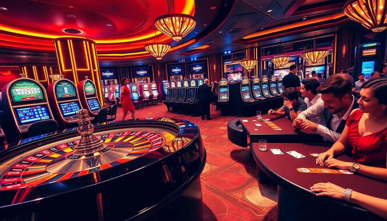 Sunwin enhances the gambling experience with a luxurious casino atmosphere featuring roulette and poker games.