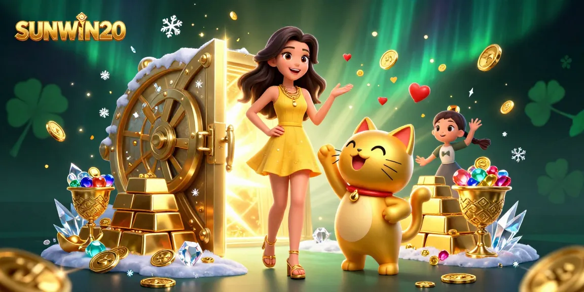 Experience excitement with SUNWIN20; a vibrant casino scene celebrating luck and winning!