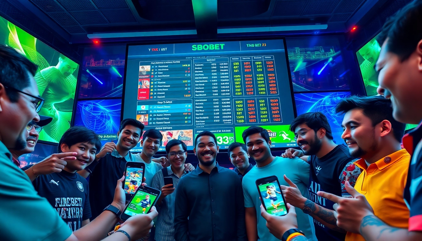 SBOBET online sports betting environment with diverse users engaging in betting activities.