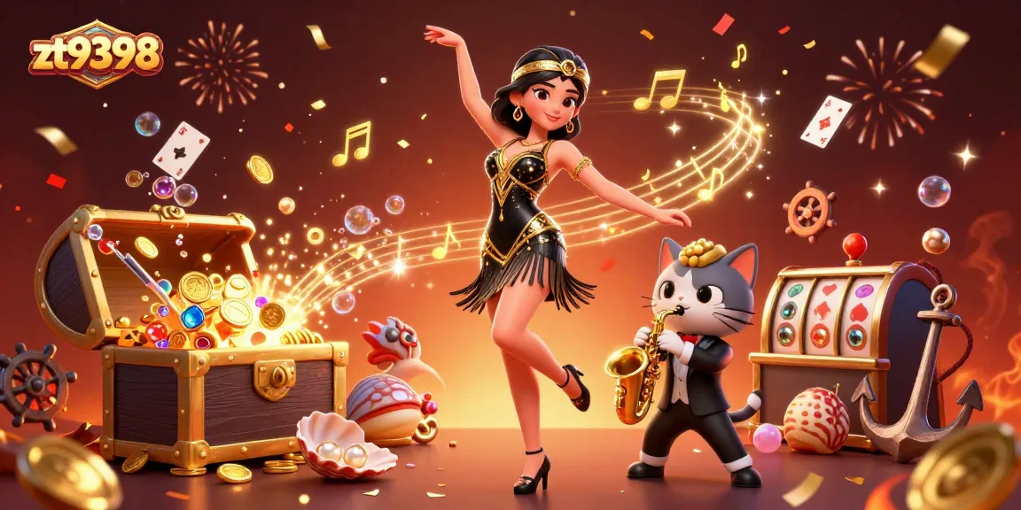 Engage in thrilling gameplay at zt9398 with vibrant casino elements and festive atmosphere.