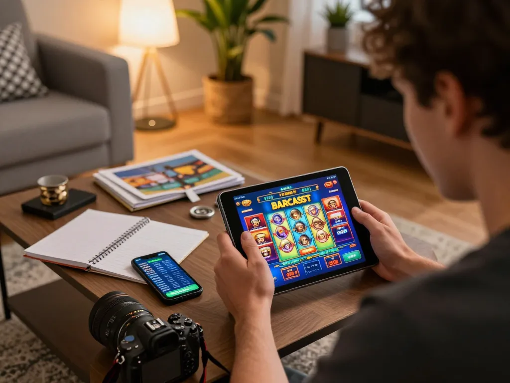Pertandingan menarik di Barcaslot yang terungkap melalui suasana permainan nyaman di rumah dengan tablet
