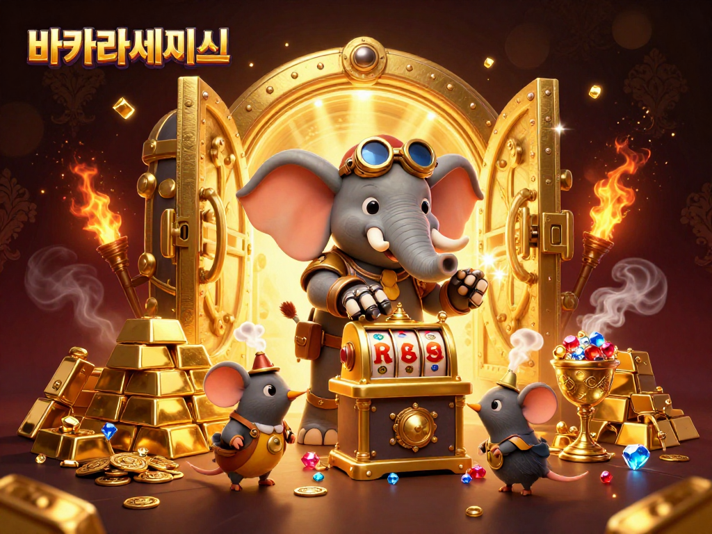 카지노사이트에서 바카라사이트로 실시간 게임을 즐기는 요소와 화려한 장식이 담긴 3D 일러스트