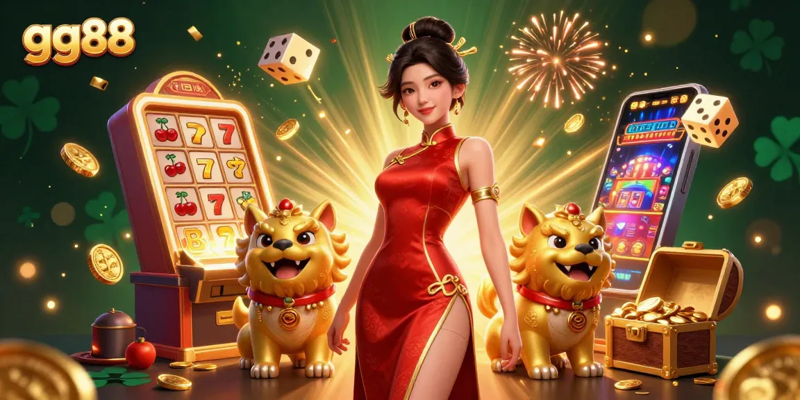 Engage with your winnings at gg88, where a glamorous casino scene bursts with vibrant elements.