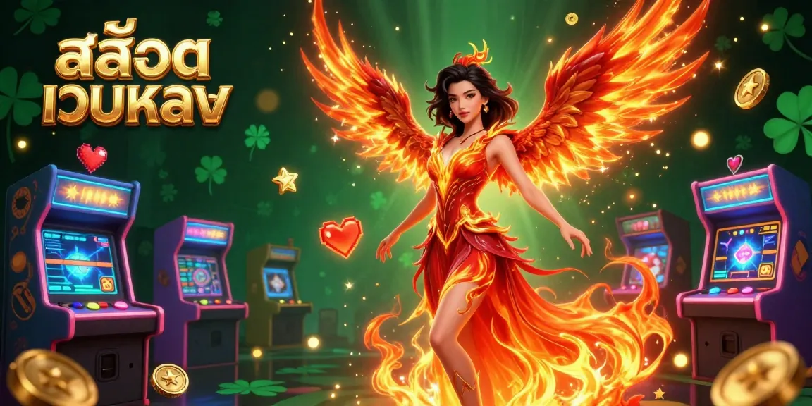 สัมผัสสล็อตเว็บตรงกับเครื่องเล่นเกมอาร์เคดสีสันสดใสและผู้หญิงเอเชียนที่สวยงามในชุดที่สวยงาม