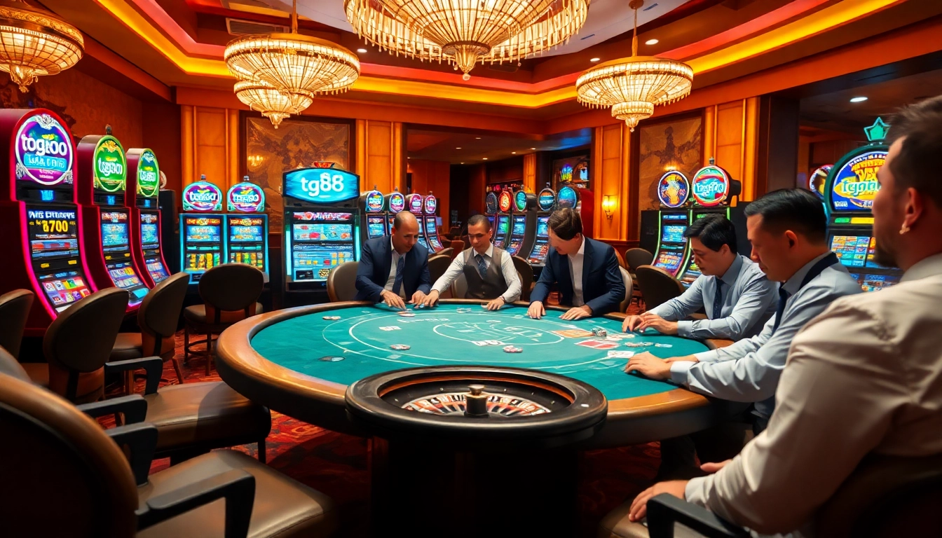 Experience excitement at tg88 casino with engaging poker games and vibrant slot machines.