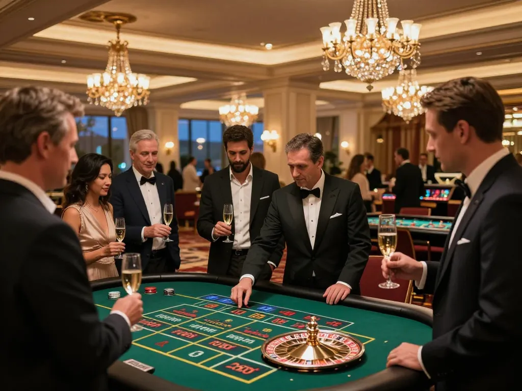 Guests enjoying the vibrant atmosphere at tr88 casino, betting at luxurious gaming tables.