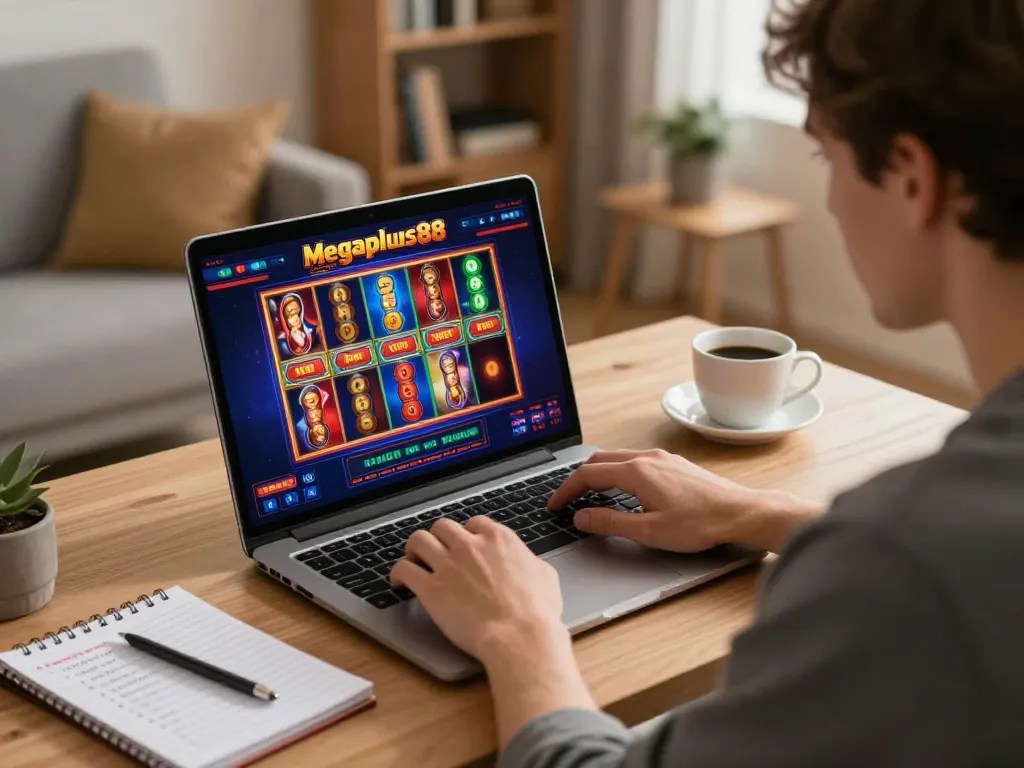 Experience online gaming at Megaplus88 with vibrant slot games and home comfort.