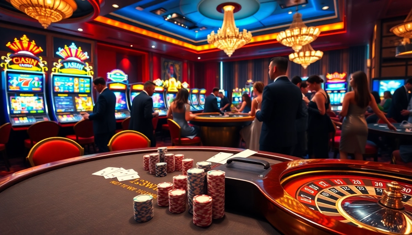 Experience the excitement of winning at 13win casino with vibrant games and elegant players.