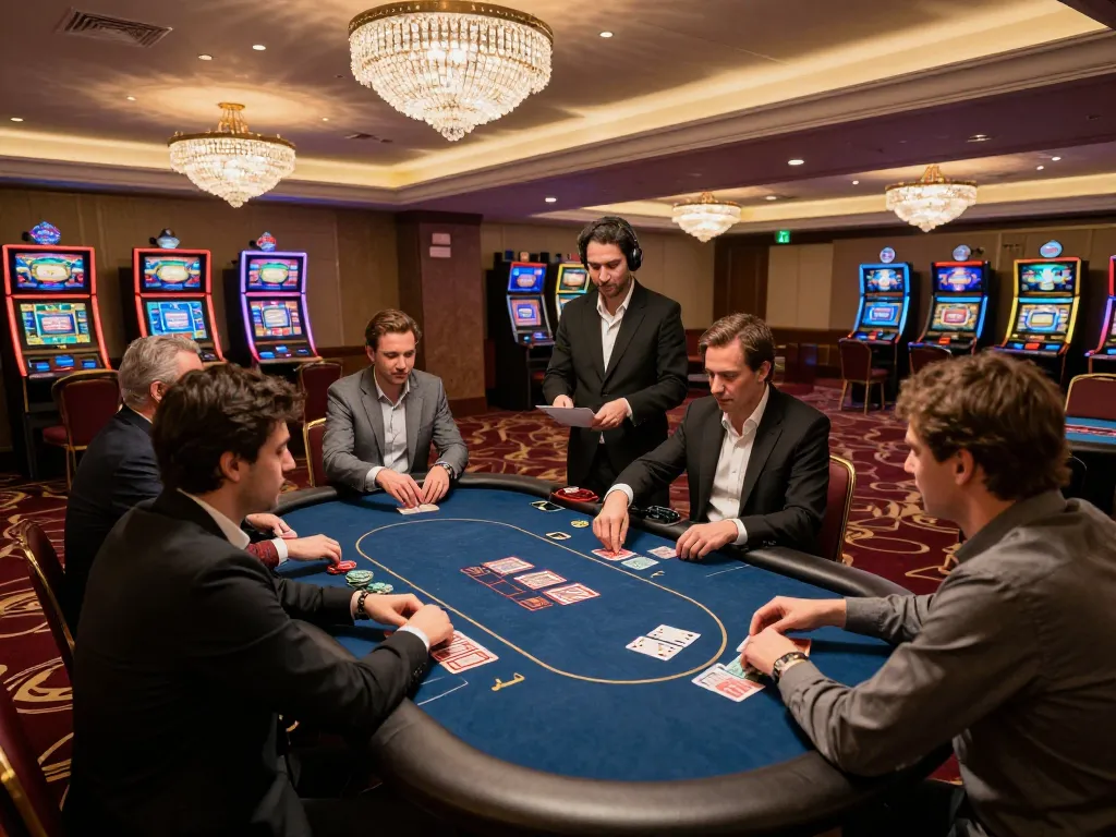 Engaging poker scene showcasing kèo nhà cái in action with players focused on betting.