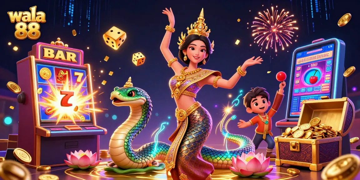 Bet on exciting moments with wala 88, featuring a stunning Asian dancer and dynamic casino elements.