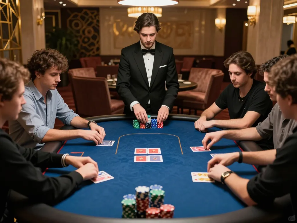 Players engage in high-stakes poker at TG88 casino, showcasing dynamic betting and excitement.