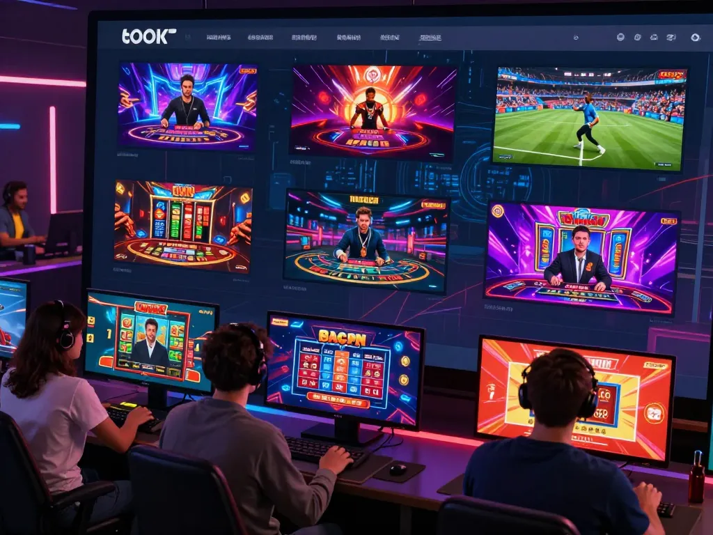 Players engaging with BL555's exciting casino games and sports betting in a vibrant online gaming interface.