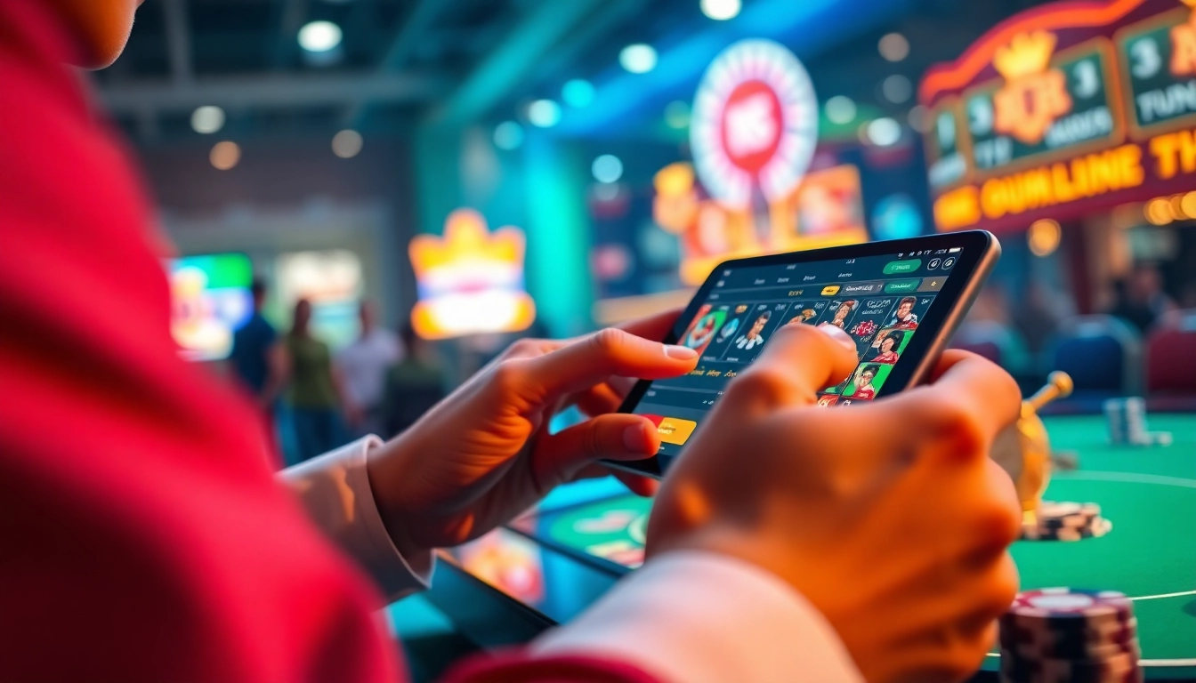 nhacaiuytin engaging in an exciting online gambling experience with a modern casino interface