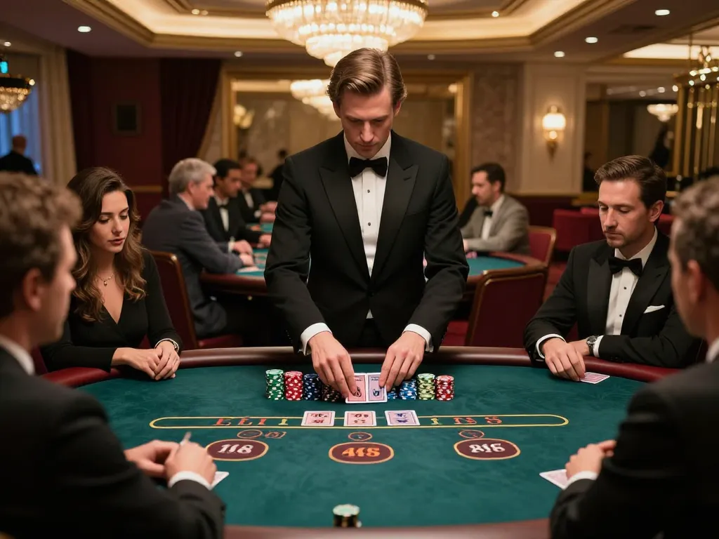 Player betting confidently at F168 blackjack table with dealer presenting cards in upscale casino.