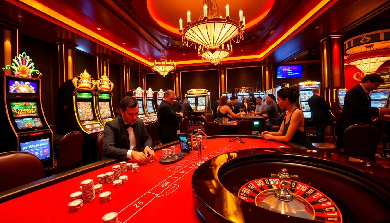 Engaging players at a luxurious casino table featuring Hitclub9 betting elements.