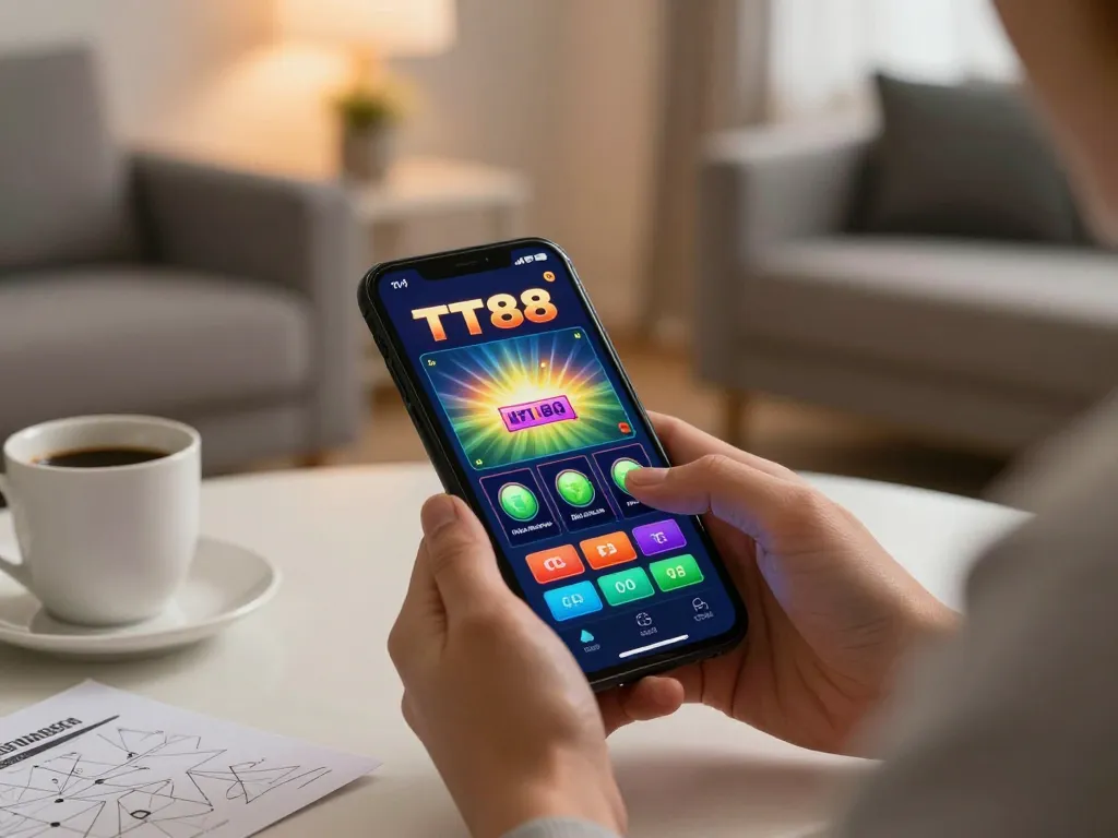 Experience dynamic gameplay on the TT88 app in a cozy home setting with strategic preparation.