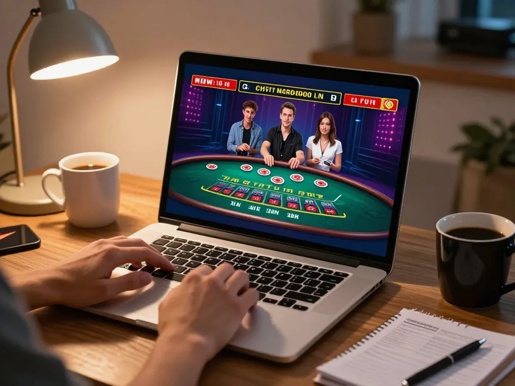 Engaging in strategic blackjack gameplay on dash88's online platform at home.