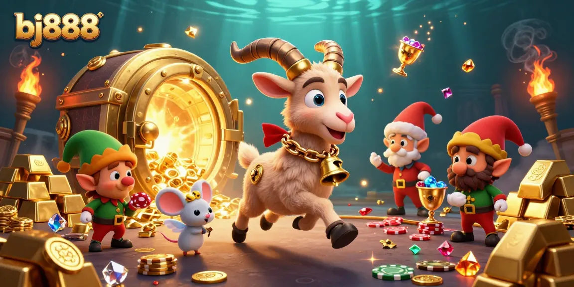 Experience thrilling gaming action at bj888 as festive characters bring the casino to life with excitement.