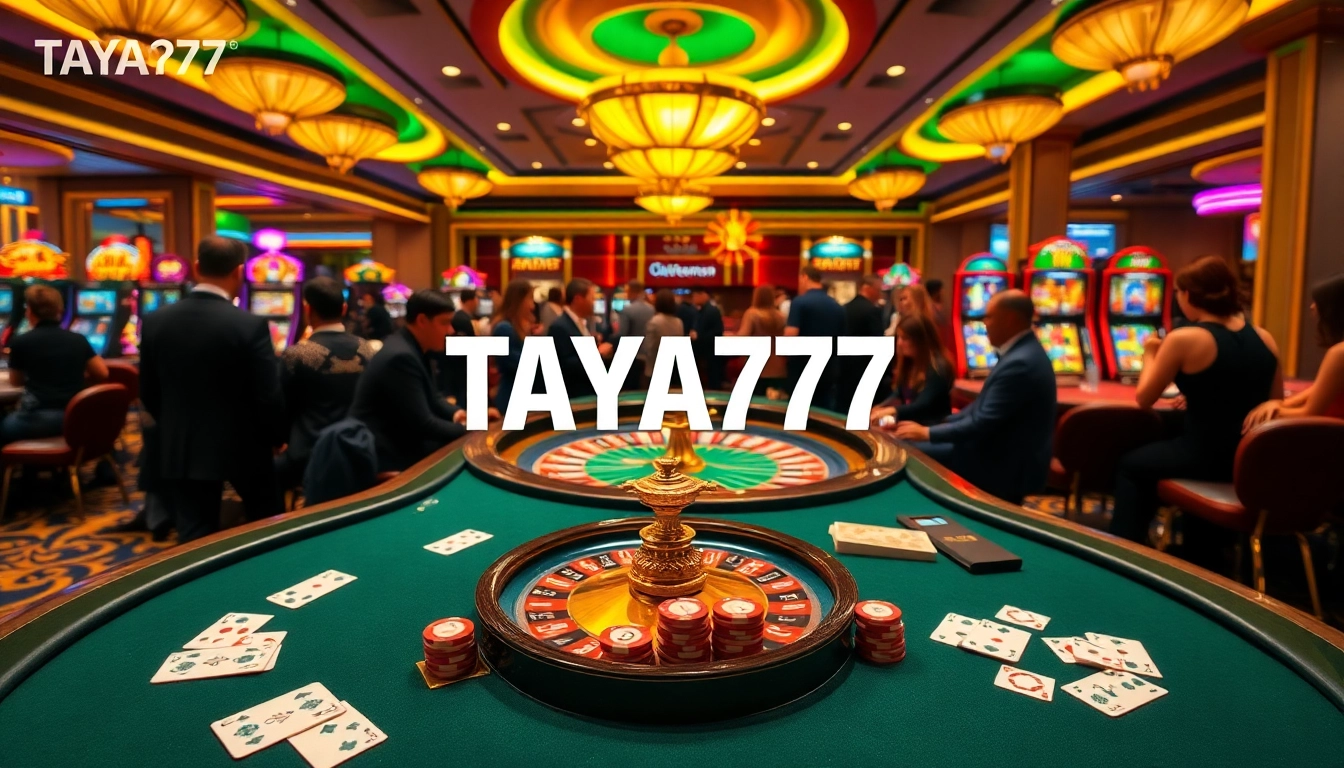 Experience the excitement of the TAYA777 gaming platform with players at a roulette table.