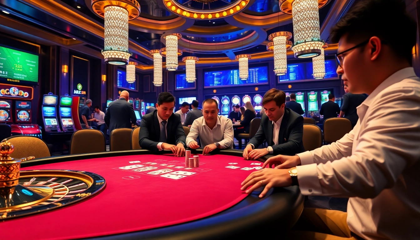 Experience the thrill of BJ88 gambling with poker chips and elegant cards at a luxurious online casino.