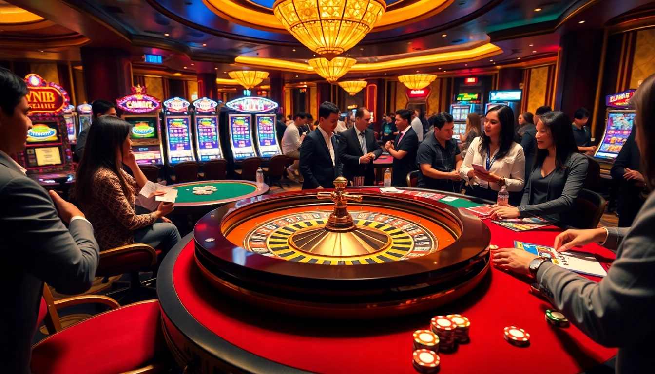 CM88 roulette excitement with vibrant tables and engaging gameplay in a luxurious casino.