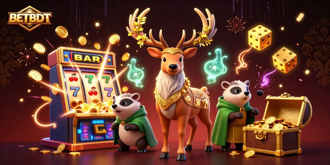 Experience thrilling gaming with BETBDT's enchanting casino scene bursting with excitement.
