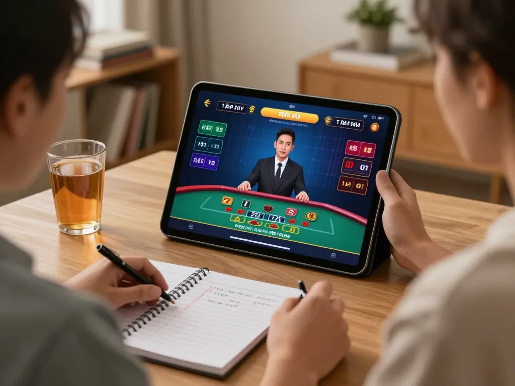 Play tài xỉu online comfortably at home with a live dealer, strategic gameplay, and cozy setting