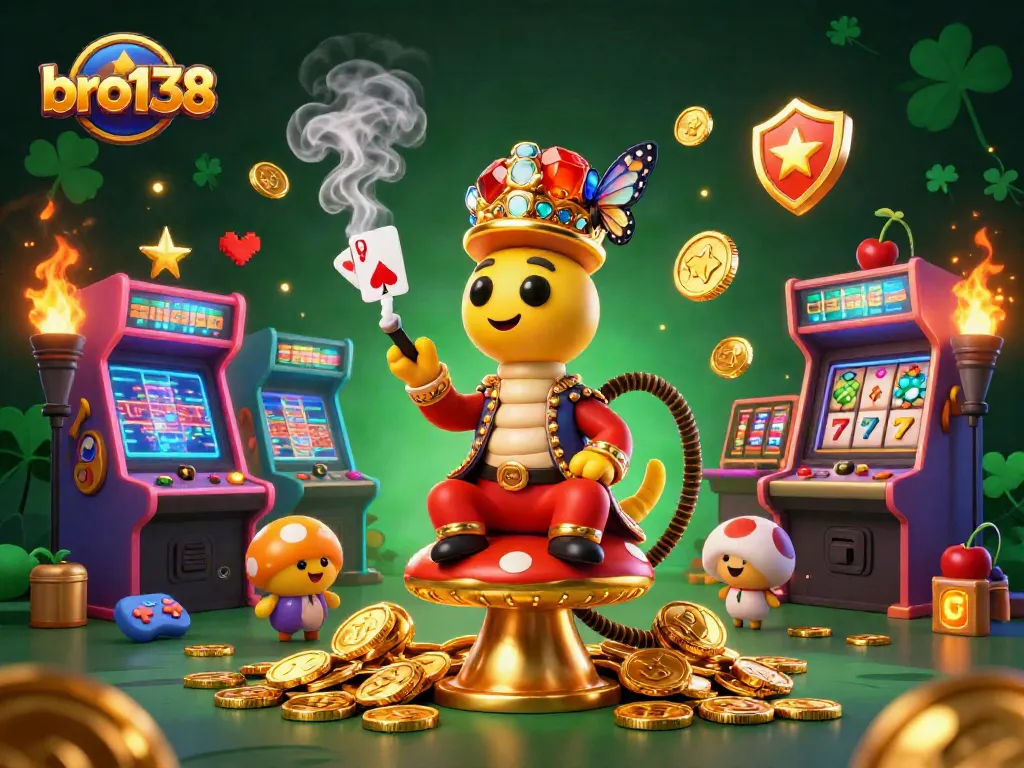 Engage with bro138's thrilling casino atmosphere featuring vibrant characters and dynamic game elements.