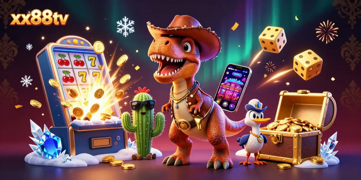 Spin exciting jackpots with xx88tv’s vibrant casino world featuring cartoon characters.