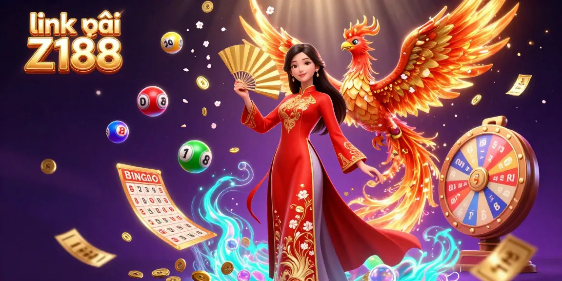 Experience the excitement at link vào Z188 with a stunning 3D casino illustration of vibrant gaming elements.