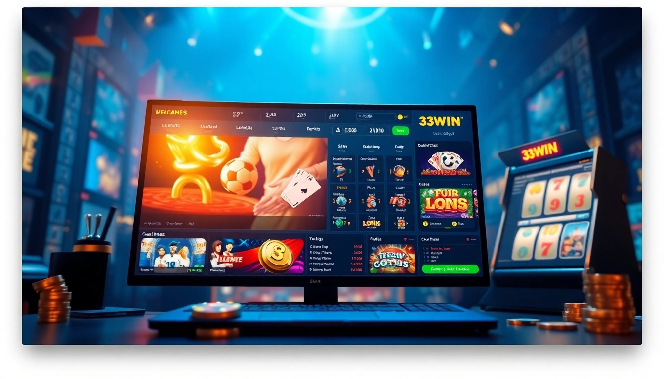 Explore the dynamic online gaming experience at https://33win.global/ showcasing sports betting, live casinos, and more.