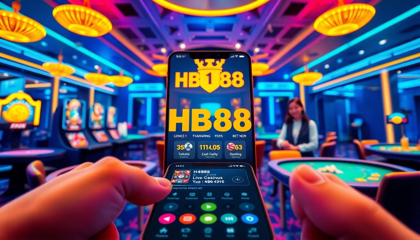 Interactive gaming scene featuring https://hb88.art/, showcasing diverse games and a secure platform.