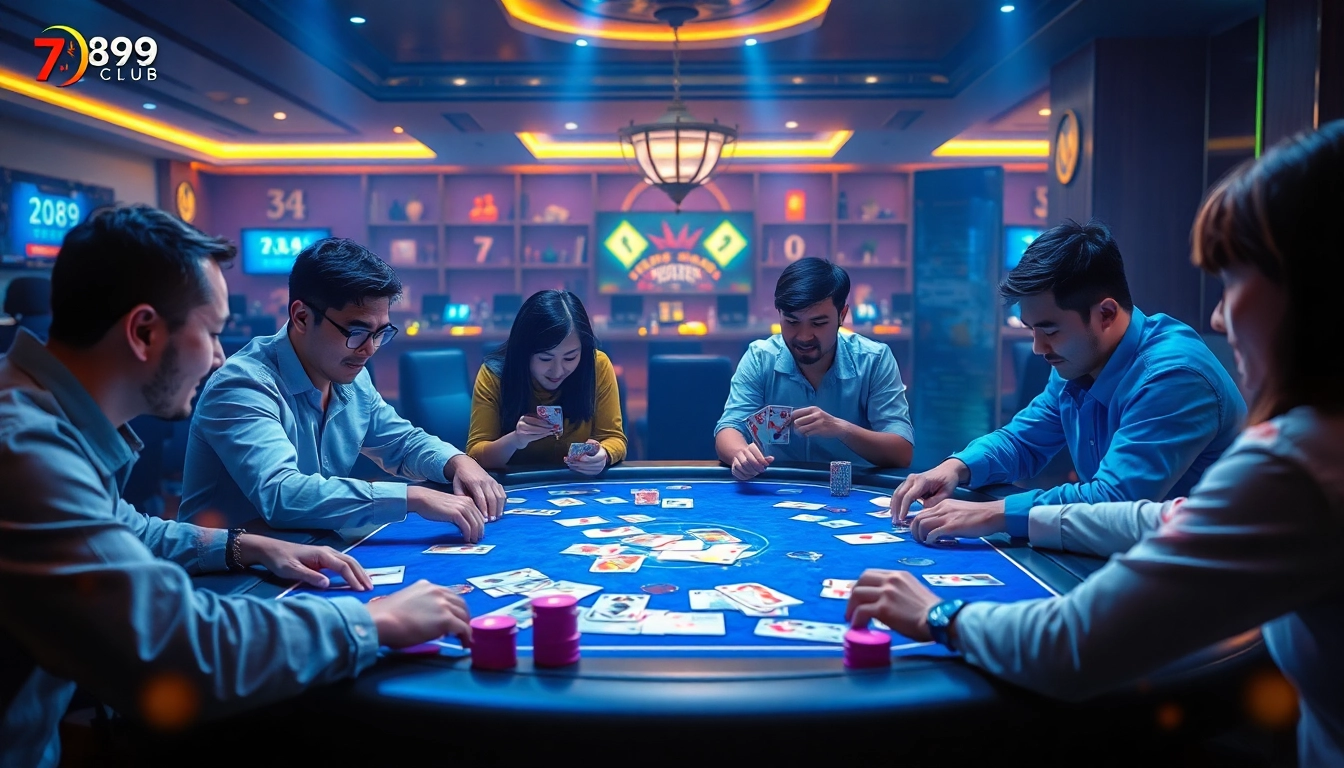 Exciting online gaming atmosphere featuring 789club with vibrant card games.