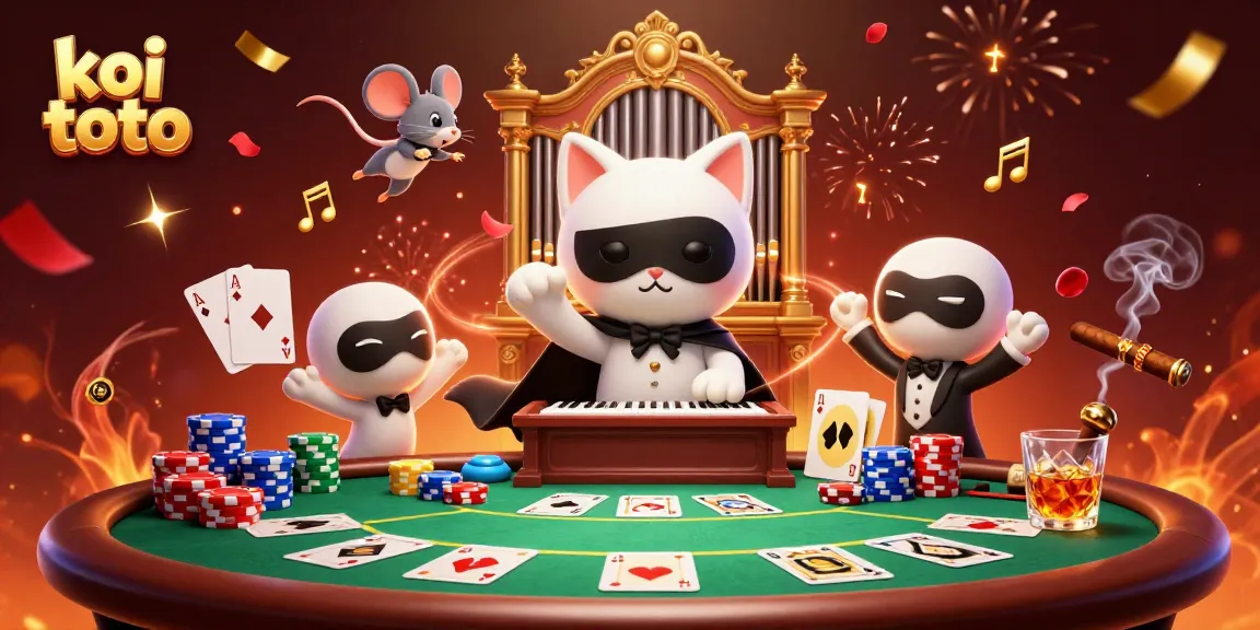 Experience exciting games with koi toto, featuring vibrant casino elements and characters.