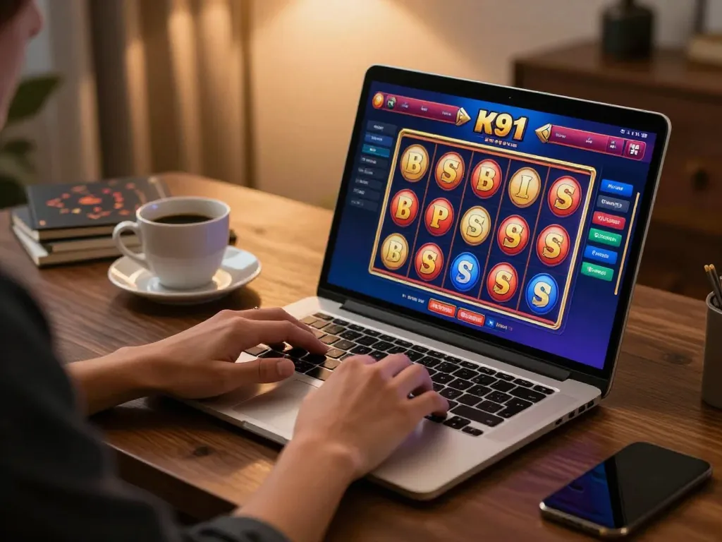 Engaging with slot91 real-time game interface while managing bankroll at home office