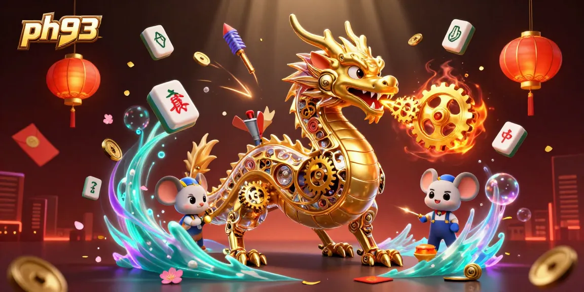 Enjoy thrilling gaming at ph33 with a golden dragon and vibrant casino elements in a captivating scene.
