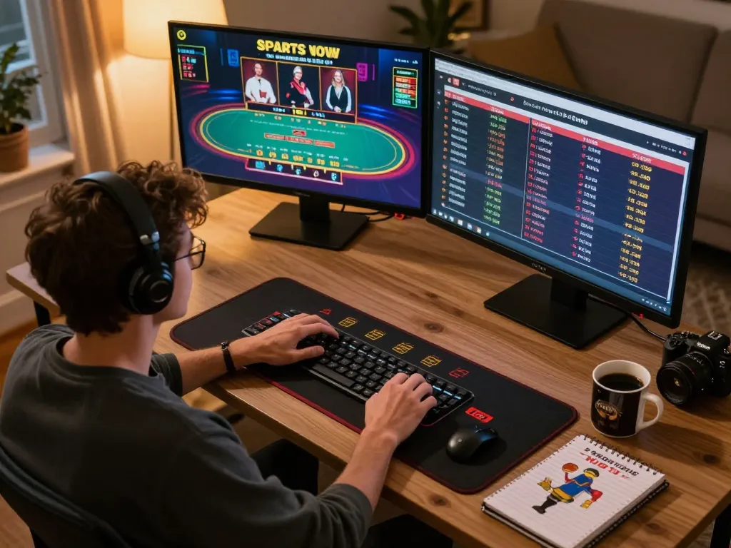 KUBET online gaming session with live dealer blackjack and sports betting screens, combining comfort and strategy